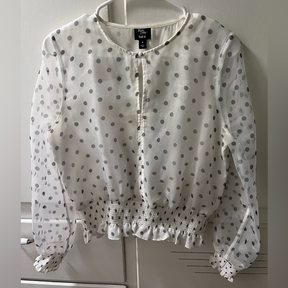 Bar III polka dot top